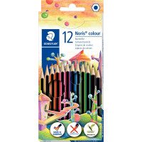 Etui de 12 crayons de couleur Noris colour 185 couleurs assortis 