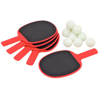 Set de 5 raquettes + 10 balles de tennis de table 