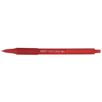 Stylo bille Soft Feel pointe moyenne rétractable rouge