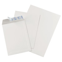 Boîte de 500 pochettes vélin blanc 176x250 90g/m² bande de protection 