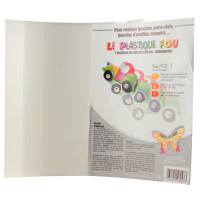 Pochette de 7 feuilles de plastique fou 20x30 cm transparent 