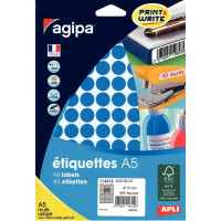 Etui de 960 pastilles adhésives diamètre 15 mm bleu 