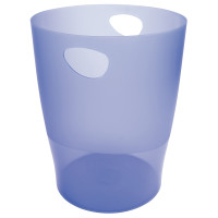 Corbeille à papier ECOBIN bleu transparent 15L 