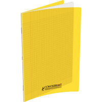 Piqûre 48 pages 24x32 cm, seyès 90g couverture polypropylène jaune 