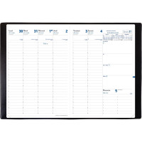 Agenda semainier août à août EU 09/09 noir 