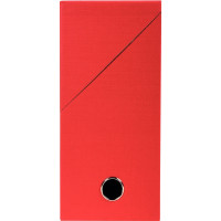 Boite de transfert papier toilé, dos 12 cm, rouge 