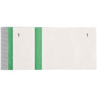 Lot de 10 blocs numérotés à souches 1 souche, vert 