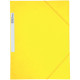 Chemise 3 rabats à élastiques + étiquette de dos coloris jaune carte grainée 5/10e 450g format 24 x 32 cm