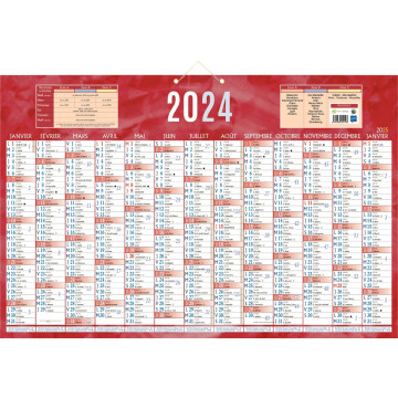 Calendrier annuel 13 mois  43x65 cm