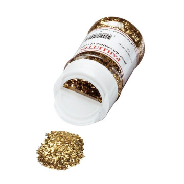 Pot de 60 g de paillettes scintillantes or