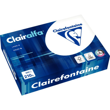 Paquet de 250 feuilles de papier blanc 210g de format A4 CLAIRALFA