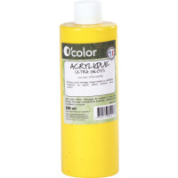 Flacon 500ml de peinture acrylique O'COLOR, jaune 