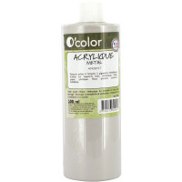 Flacon de 500 ml de peinture acrylique coloris métallique argent 