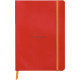 Carnet RHODIARAMA format A5 160 pages, ligné, couverture souple en simili cuir, rouge coquelicot 