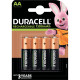 Blister de 4 accu DURACELL AA 1300A PLUS POWER