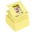 Lot de 5 blocs de 90 feuilles z-notes repositionnable super sticky 101 x 101 mm, jaune lignées