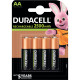 Blister de 4 accu DURACELL AA2500A ULTRA POWER 