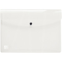 Paquet de 5 enveloppes à pression OXFORD HAWAÏ en polypropylène translucide, pour format A4, incolore 