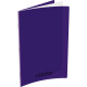 Piqûre 96 pages 24x32 cm, seyès 90g couverture polypropylène violet 