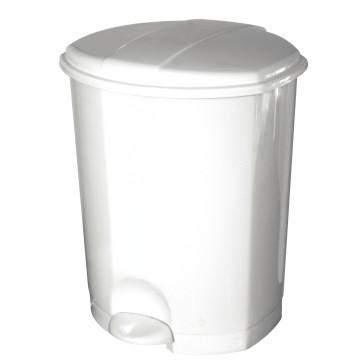 Poubelle pédale plastique blanc 30 litres