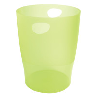 Corbeille à papier Ecobin vert transparent 15L 