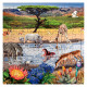 Puzzle de 81 pièces en bois, la savane africaine 