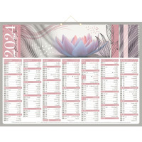 Calendrier zen 7 mois sur chaque face 40,5 x 55 cm 