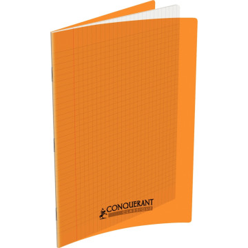 Piqûre 96 pages 21x29,7 cm, seyès 90g couverture polypropylène orange