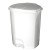 Poubelle pédale plastique blanc 18 litres