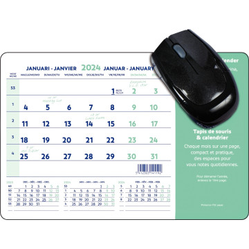 Tapis de souris calendrier