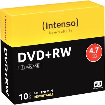 Paquet de 10 DVD+RW Intenso 4,7 Go