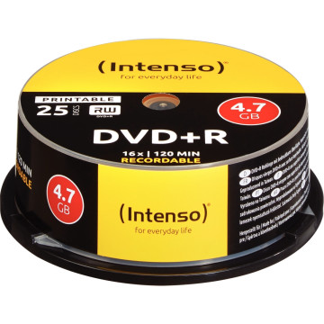 Spindle de 25 DVD+R imprimable Intenso 4,7 Go