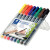 Pochette de 8 feutres Lumocolor permanent 0,6mm  assortis