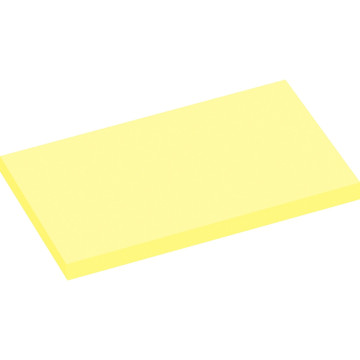 Lot de 12 blocs de 100 feuilles de notes repositionnables 75 x 125 mm jaune pastel