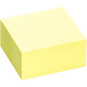 Bloc cube de 400 feuilles de notes repositionnables 75 x 75 mm jaune pastel 