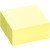 Bloc cube de 400 feuilles de notes repositionnables 75 x 75 mm jaune pastel