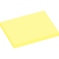 Lot de 12 blocs de 100 feuilles de notes repositionnables 75 x 100 mm jaune pastel 