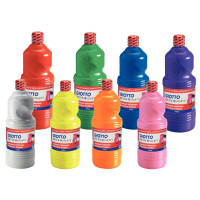 Carton de 8 flacons 1L de gouache liquide GIOTTO dont 1 litre offert, couleurs assorties 2 