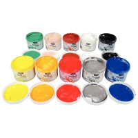 Lot de 10 pots de 225 ml de gouache aux doigts TACTIL'COLOR 