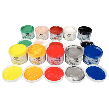 Lot de 10 pots de 225 ml de gouache aux doigts TACTIL'COLOR