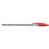 Stylo bille Bic Cristal pointe moyenne rouge 