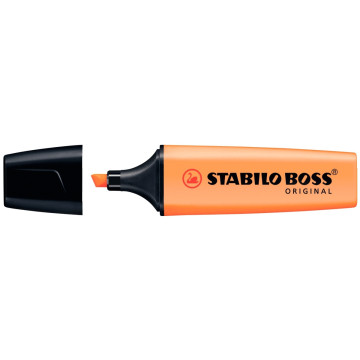 Surligneur STABILO BOSS tracé de 2 à 5 mm pointe biseautée orange