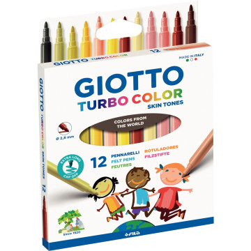 Etui de 12 feutres turbo color tons peaux