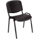 Lot de 4 chaises accueil skai noir 