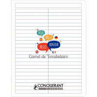 Carnet de vocabulaire, 96 pages, format 17 x 22 cm 