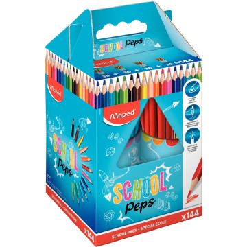 Classpack de 144 crayons de couleur School'Peps