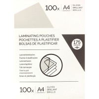 Boite de 100 pochettes à plastifier format 216x303mm pour document A4 ép 175µ 