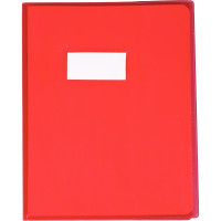 Protège-cahier cristal 17 x 22cm 22/100 rouge 