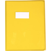 Protège-cahier cristal 17 x 22cm 22/100 jaune 