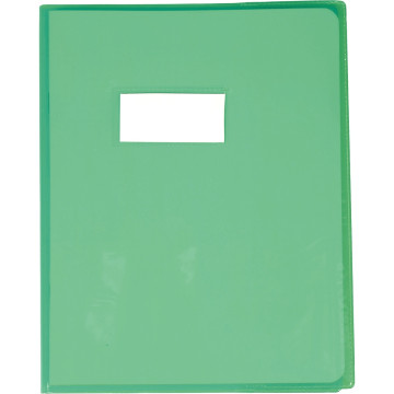 Protège-cahier cristal 17 x 22cm 22/100 vert